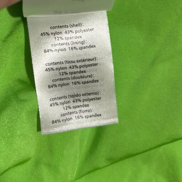 WeWoreWhat Neon Green Gingham Racerback One-Piece Swimsuit • M • NWT - Picture 7 of 8